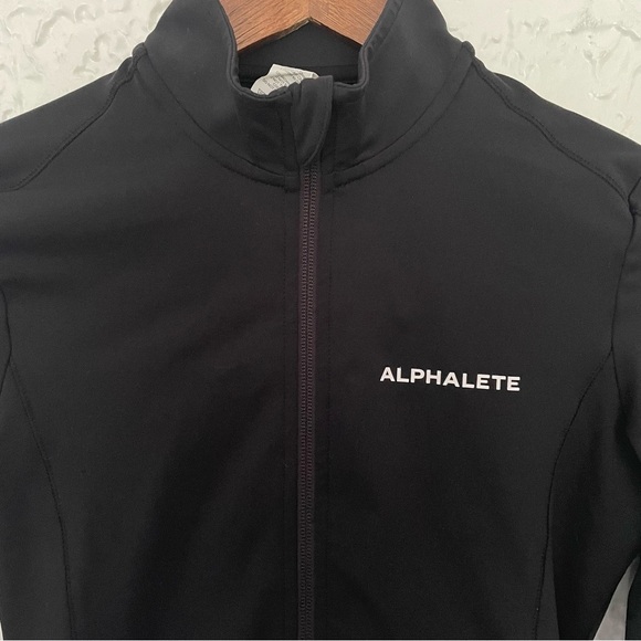 Alphalete Premium Trace Crop Jacket Size Small Black - Picture 3 of 6